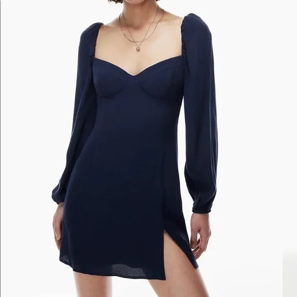 Aritzia Dresses & Skirts - SOLD!! BNWT Aritzia Wilfred Novella Dress Size 0 in Total Eclipse